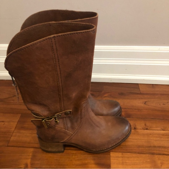 Johnston Murphy Vero cuoio brown leather Women’s Boots - Sz 6 M back zipper - Picture 9 of 11